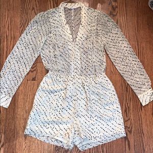 Bcbg cream romper